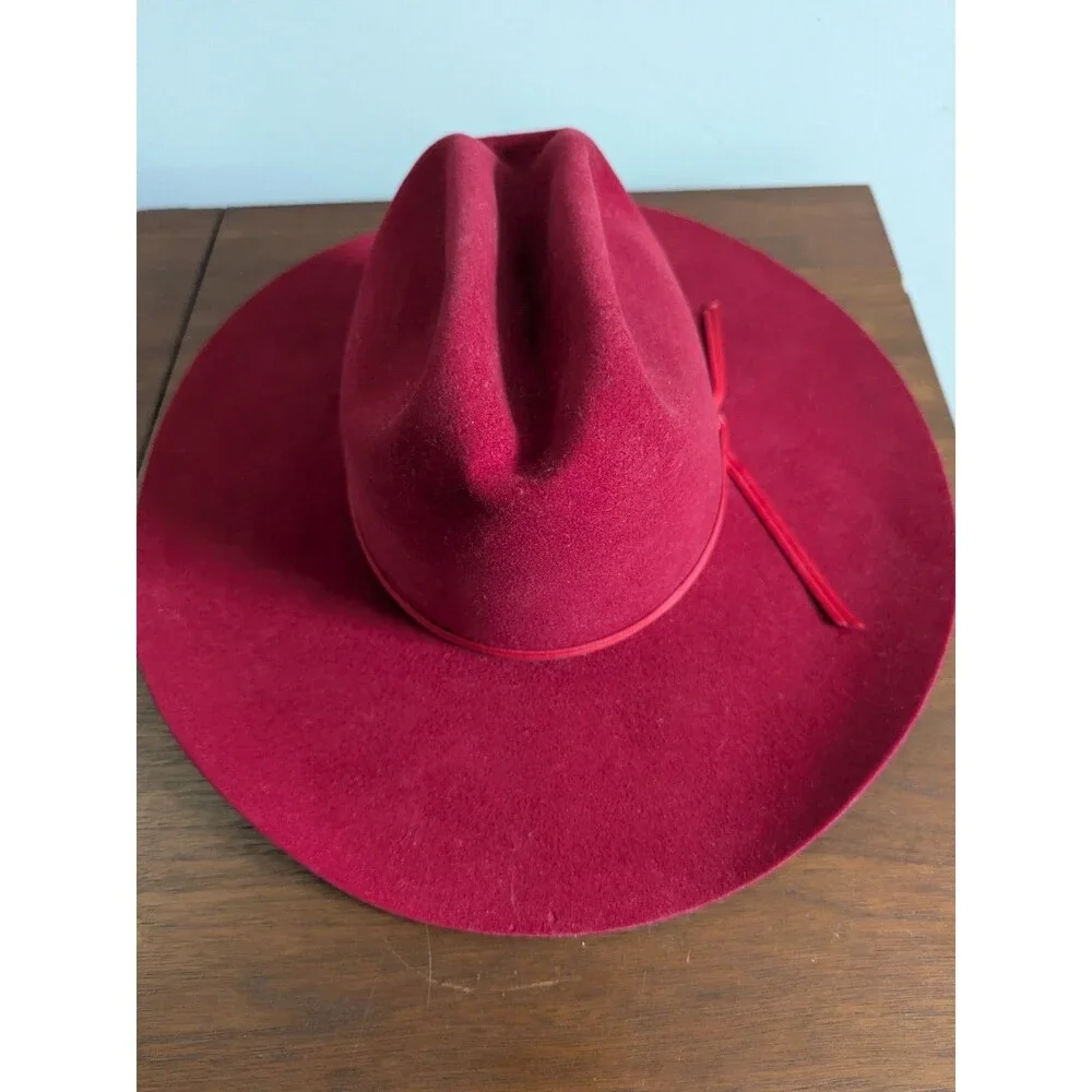 Vintage Bailey Cowboy Hat Double Fur Blend Red Size 6 7/8 Western USA Made GUC